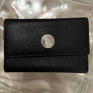 Bvlgari Black Leather Key Holder